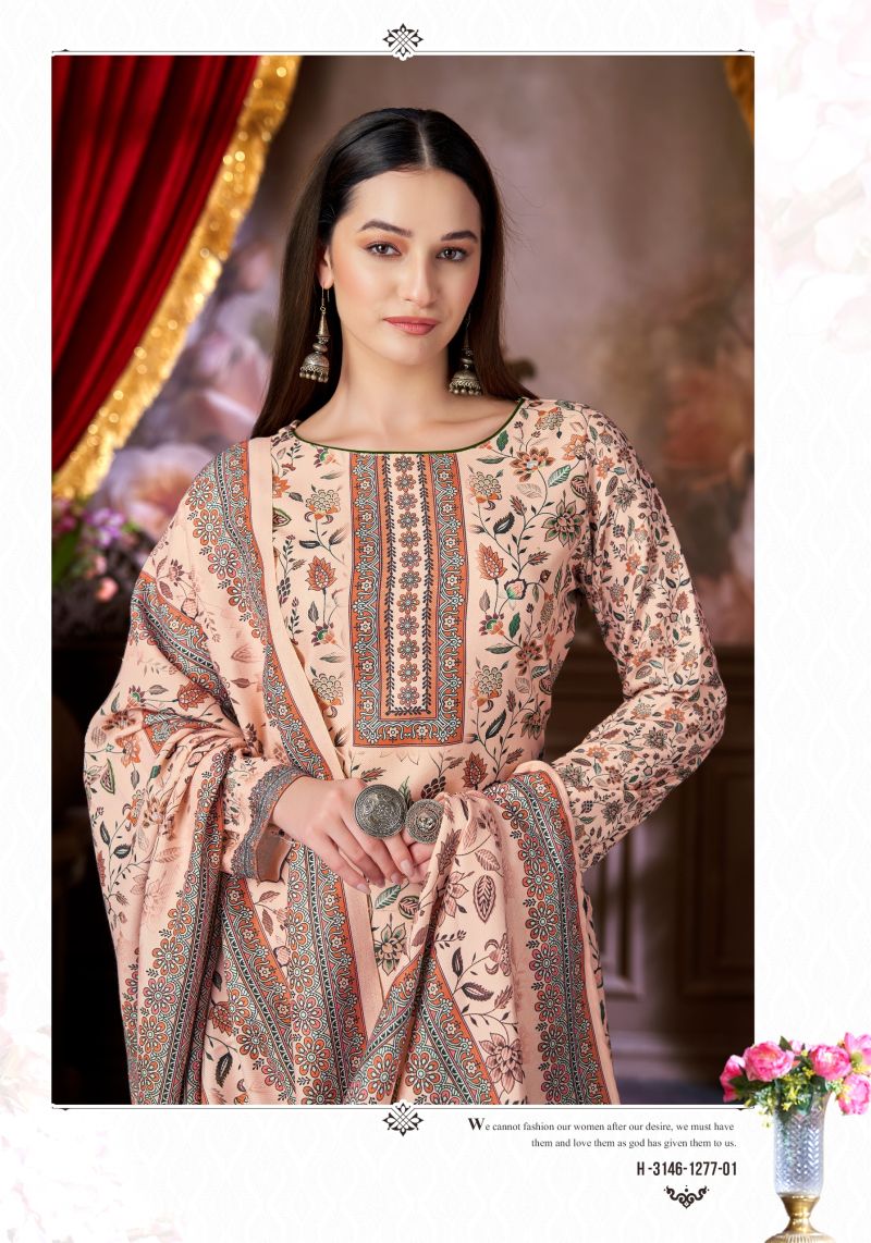 Winter Aura By Alok Viscose Pashmina Dress Material 